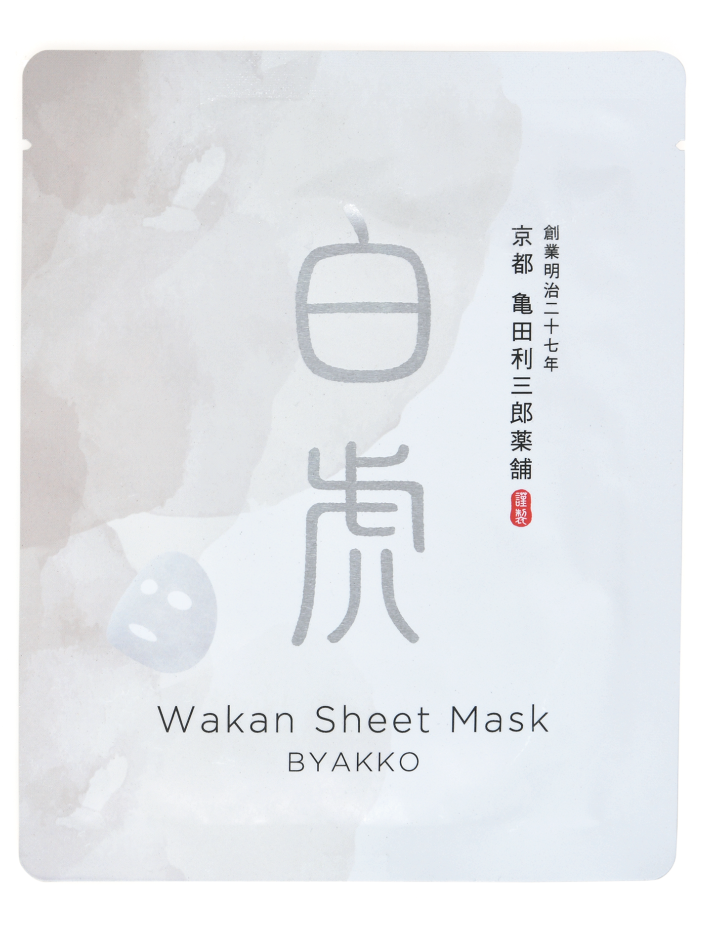 日本和中国的片状面膜 "Byakko"。